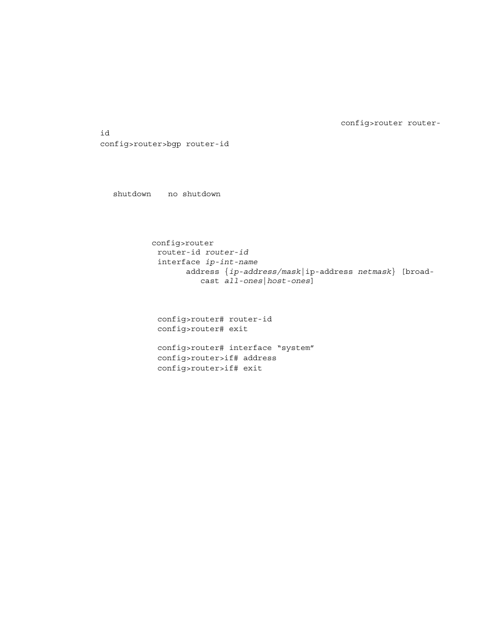 Deriving the router id | Alcatel-Lucent 7750 SR OS User Manual | Page 72 / 482