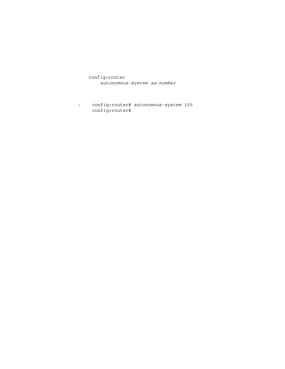 Configuring an autonomous system | Alcatel-Lucent 7750 SR OS User Manual | Page 75 / 482