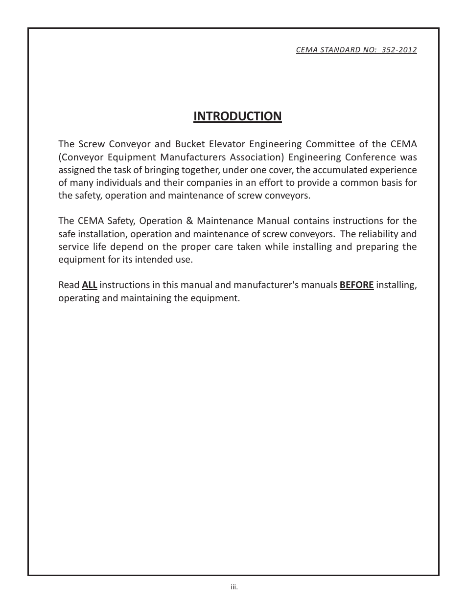 Introduction | Martin Sprocket & Gear Screw Conveyor Safety User Manual | Page 4 / 20