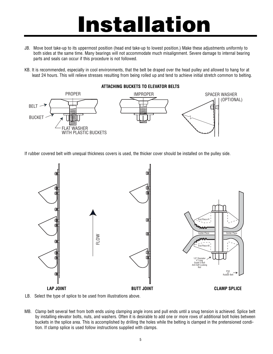 Installation | Martin Sprocket & Gear Bucket Elevator Safety User Manual | Page 9 / 18