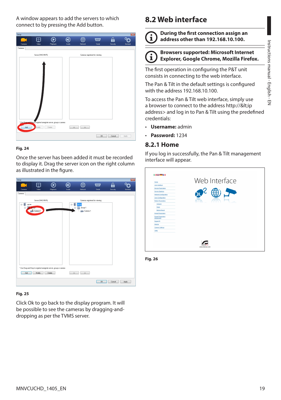 2 web interface, 1 home | Videotec ULISSE COMPACT HD User Manual | Page 19 / 36