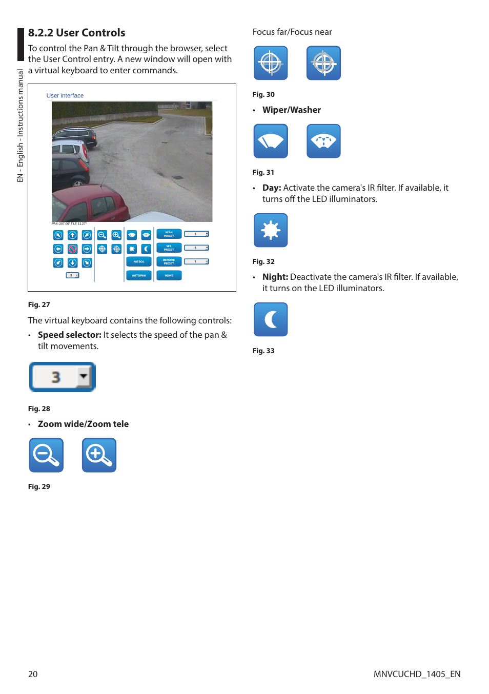 2 user controls | Videotec ULISSE COMPACT HD User Manual | Page 20 / 36