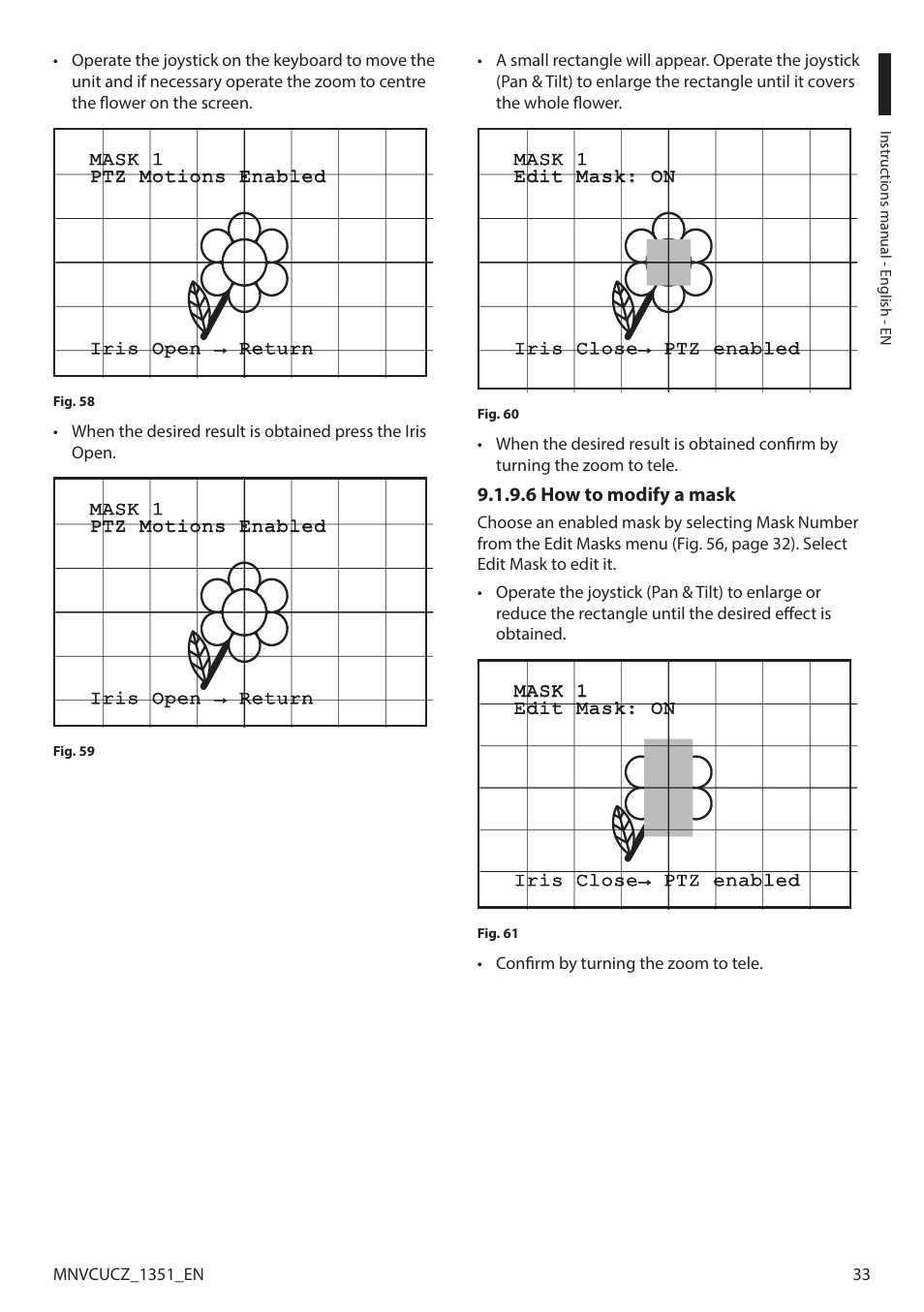 6 how to modify a mask | Videotec ULISSE COMPACT User Manual | Page 33 / 82