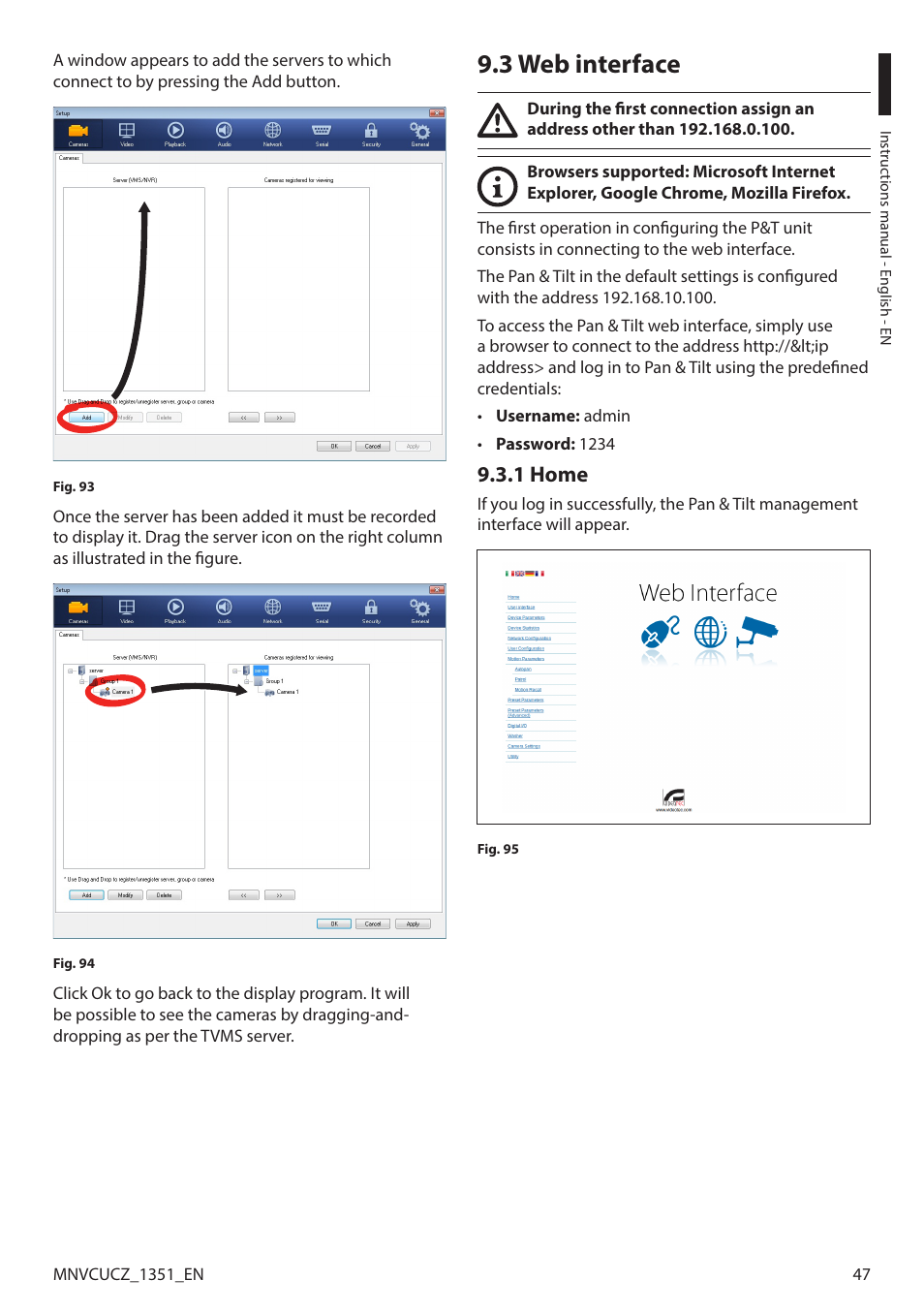 3 web interface, 1 home | Videotec ULISSE COMPACT User Manual | Page 47 / 82