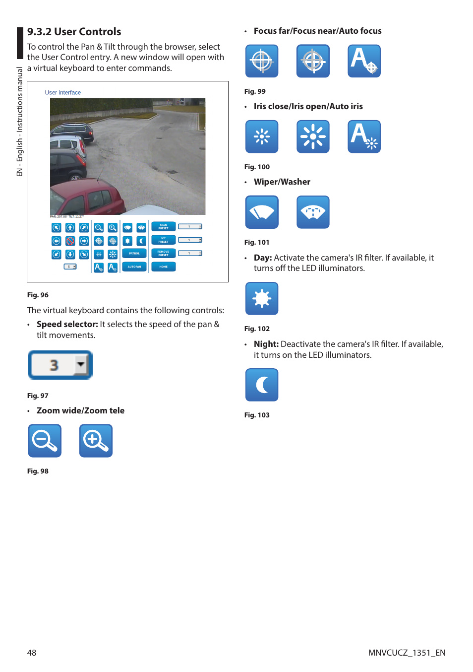 2 user controls | Videotec ULISSE COMPACT User Manual | Page 48 / 82