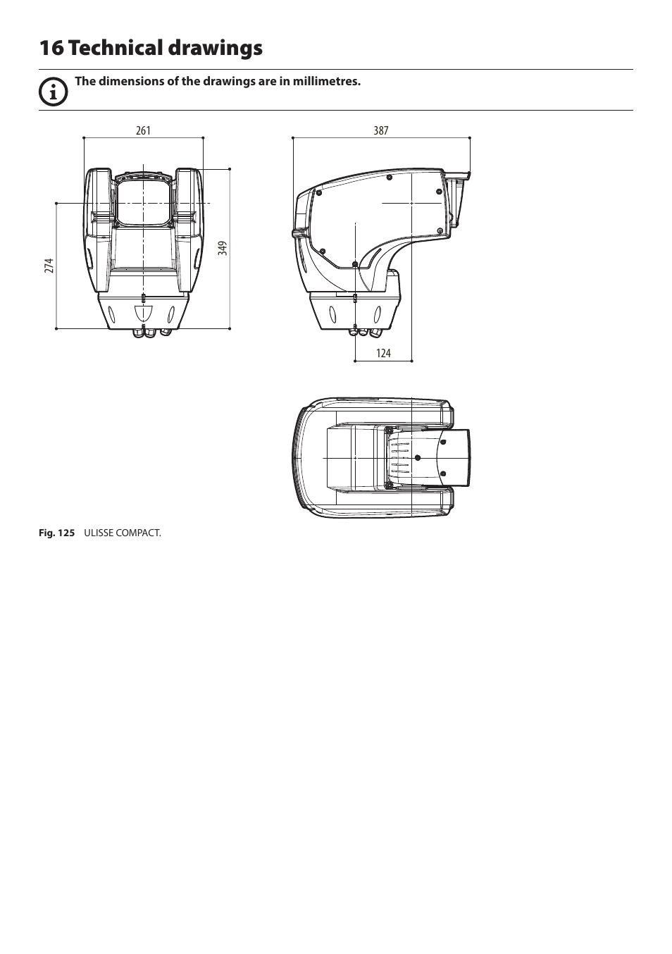 16 technical drawings | Videotec ULISSE COMPACT User Manual | Page 68 / 82