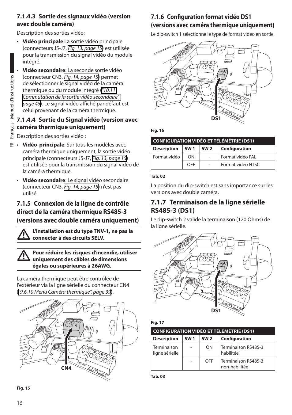 7 terminaison de la ligne sérielle rs485-3 (ds1) | Videotec ULISSE COMPACT THERMAL User Manual | Page 150 / 268