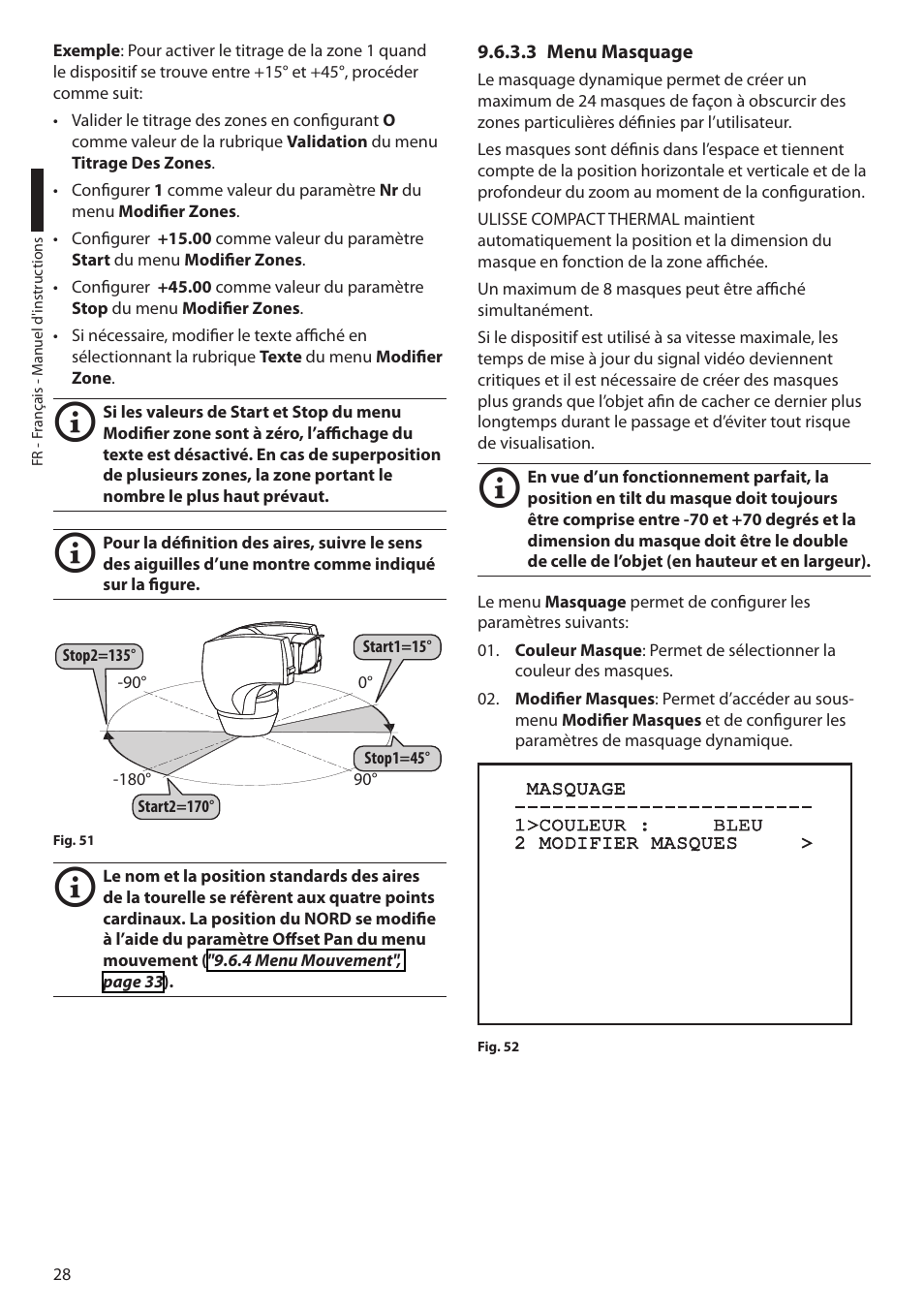 3 menu masquage | Videotec ULISSE COMPACT THERMAL User Manual | Page 162 / 268