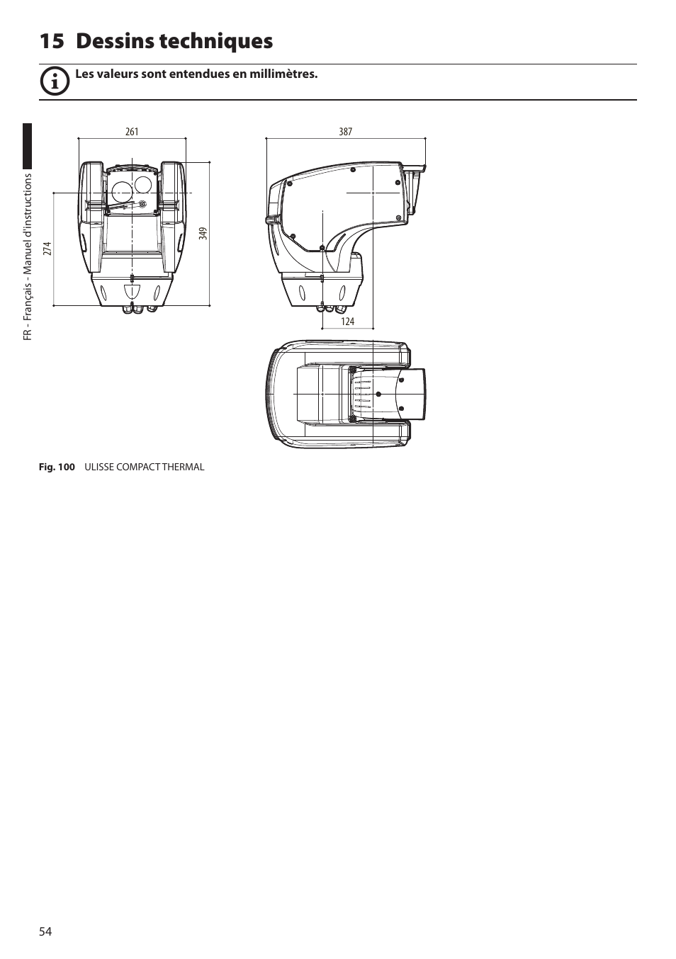 15 dessins techniques | Videotec ULISSE COMPACT THERMAL User Manual | Page 188 / 268