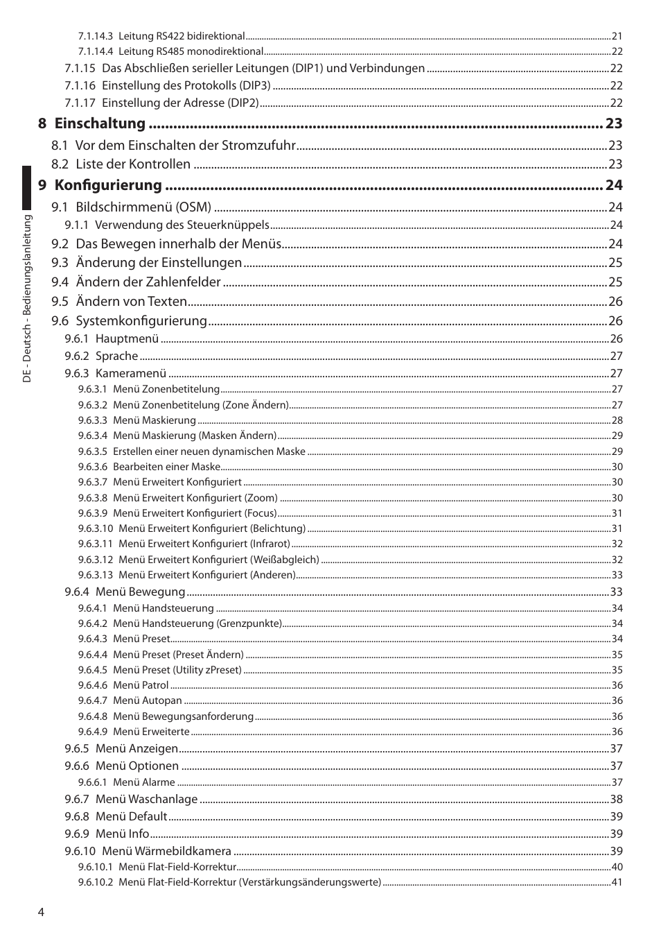 8 einschaltung, 9 konfigurierung | Videotec ULISSE COMPACT THERMAL User Manual | Page 204 / 268
