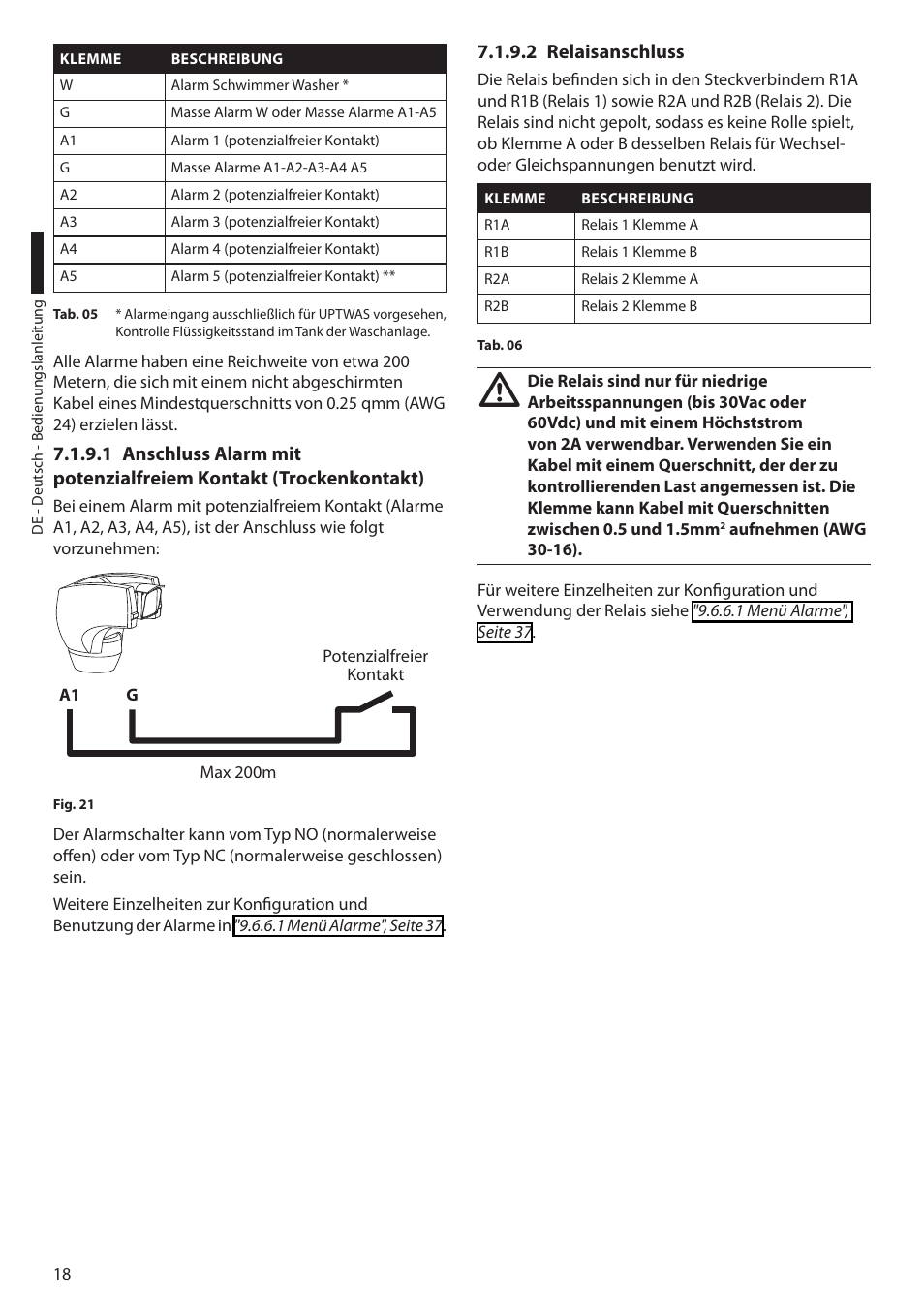 2 relaisanschluss | Videotec ULISSE COMPACT THERMAL User Manual | Page 218 / 268