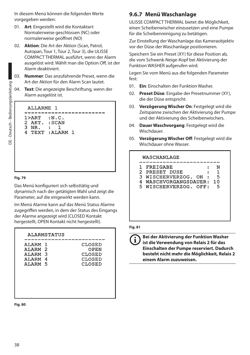 7 menü waschanlage | Videotec ULISSE COMPACT THERMAL User Manual | Page 238 / 268