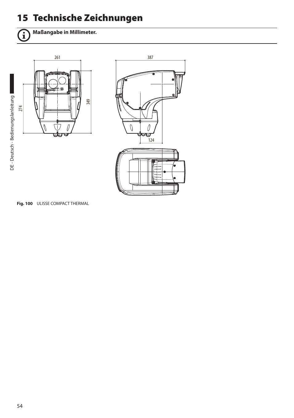 15 technische zeichnungen | Videotec ULISSE COMPACT THERMAL User Manual | Page 254 / 268