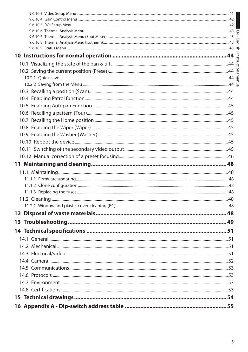 Videotec ULISSE COMPACT THERMAL User Manual | Page 7 / 268