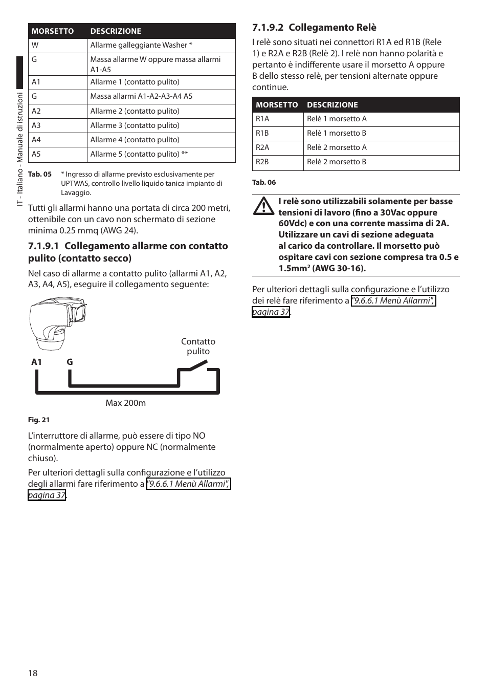 2 collegamento relè | Videotec ULISSE COMPACT THERMAL User Manual | Page 86 / 268