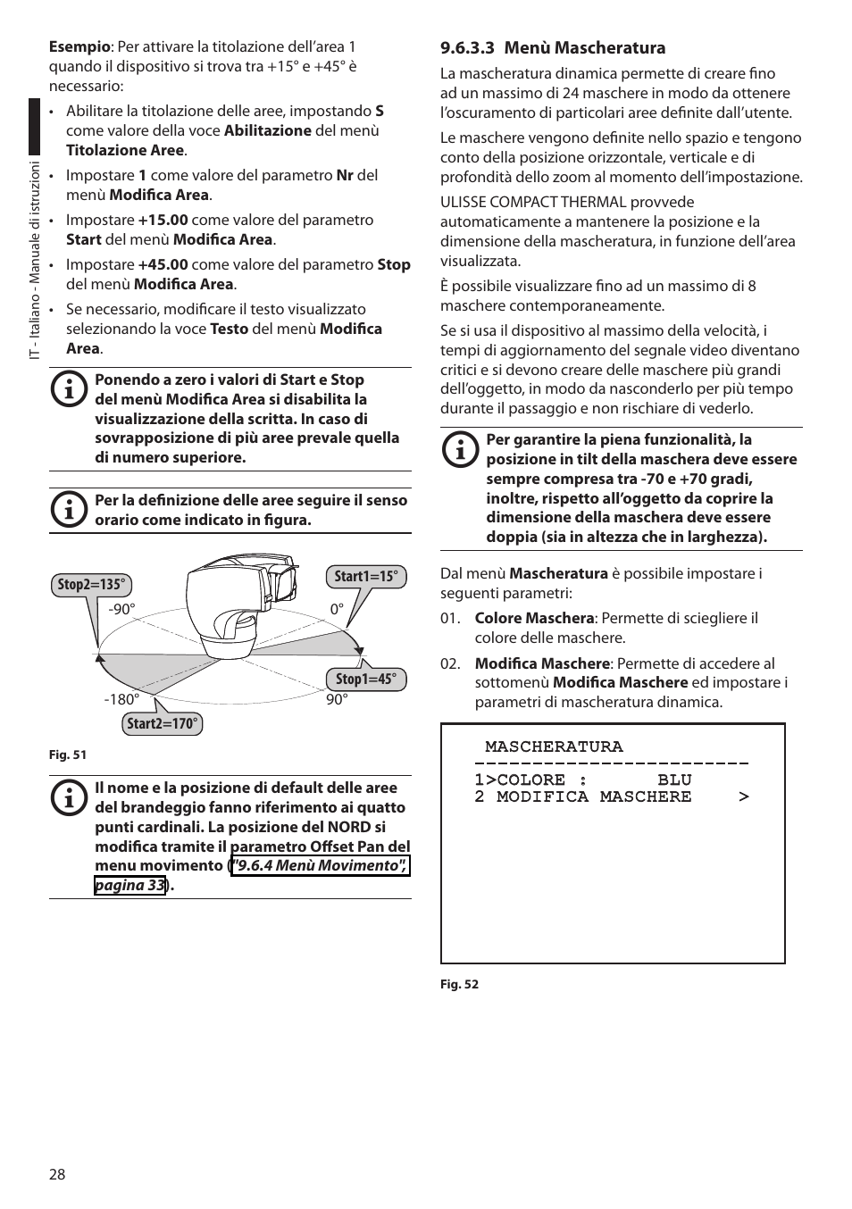3 menù mascheratura | Videotec ULISSE COMPACT THERMAL User Manual | Page 96 / 268