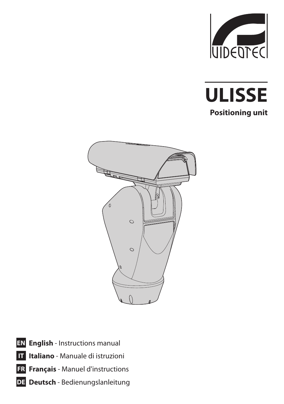 Videotec ULISSE User Manual | 276 pages