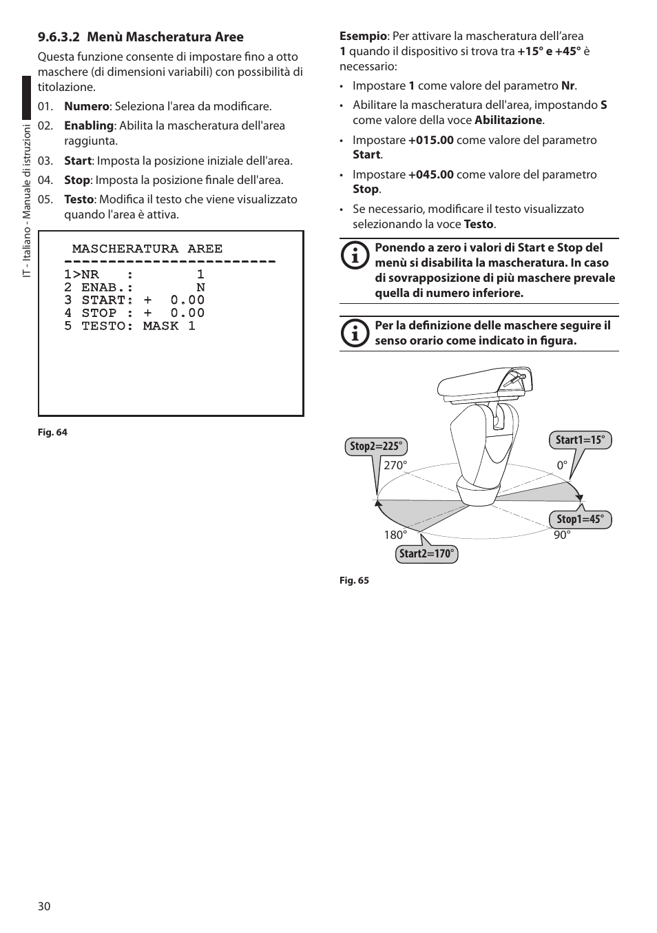 2 menù mascheratura aree | Videotec ULISSE User Manual | Page 100 / 276