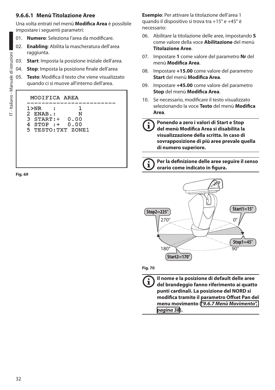 1 menù titolazione aree | Videotec ULISSE User Manual | Page 102 / 276