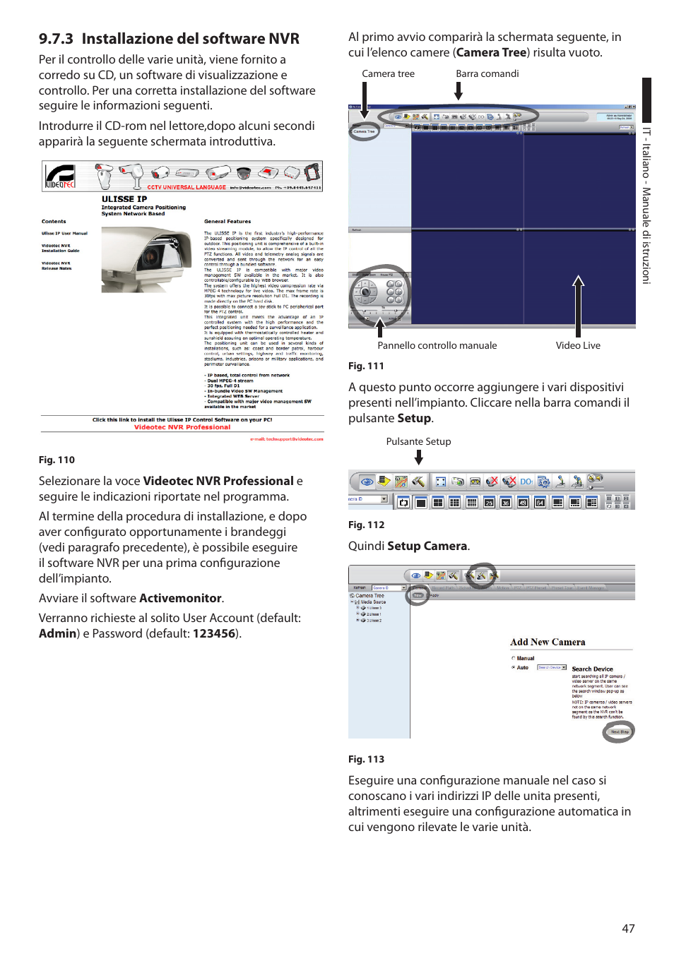 3 installazione del software nvr | Videotec ULISSE User Manual | Page 117 / 276