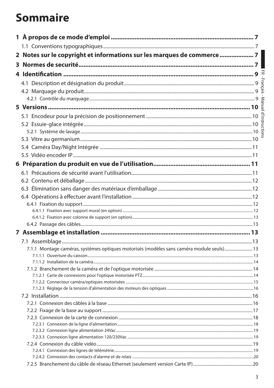 Sommaire | Videotec ULISSE User Manual | Page 141 / 276