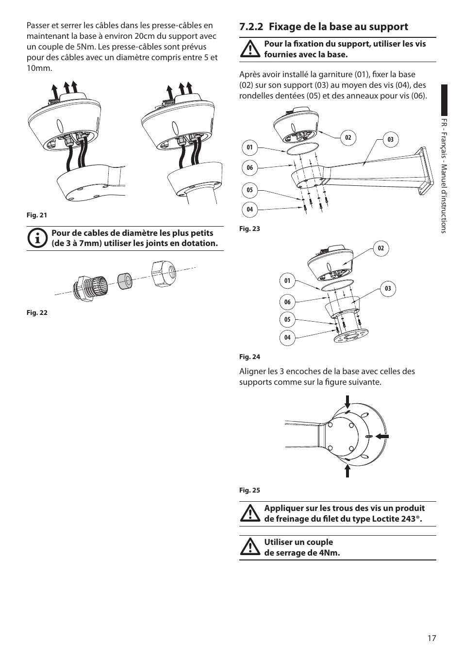 2 fixage de la base au support | Videotec ULISSE User Manual | Page 155 / 276