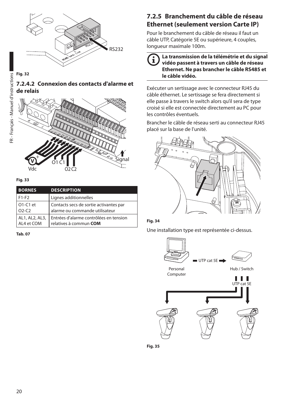 2 connexion des contacts d'alarme et de relais | Videotec ULISSE User Manual | Page 158 / 276