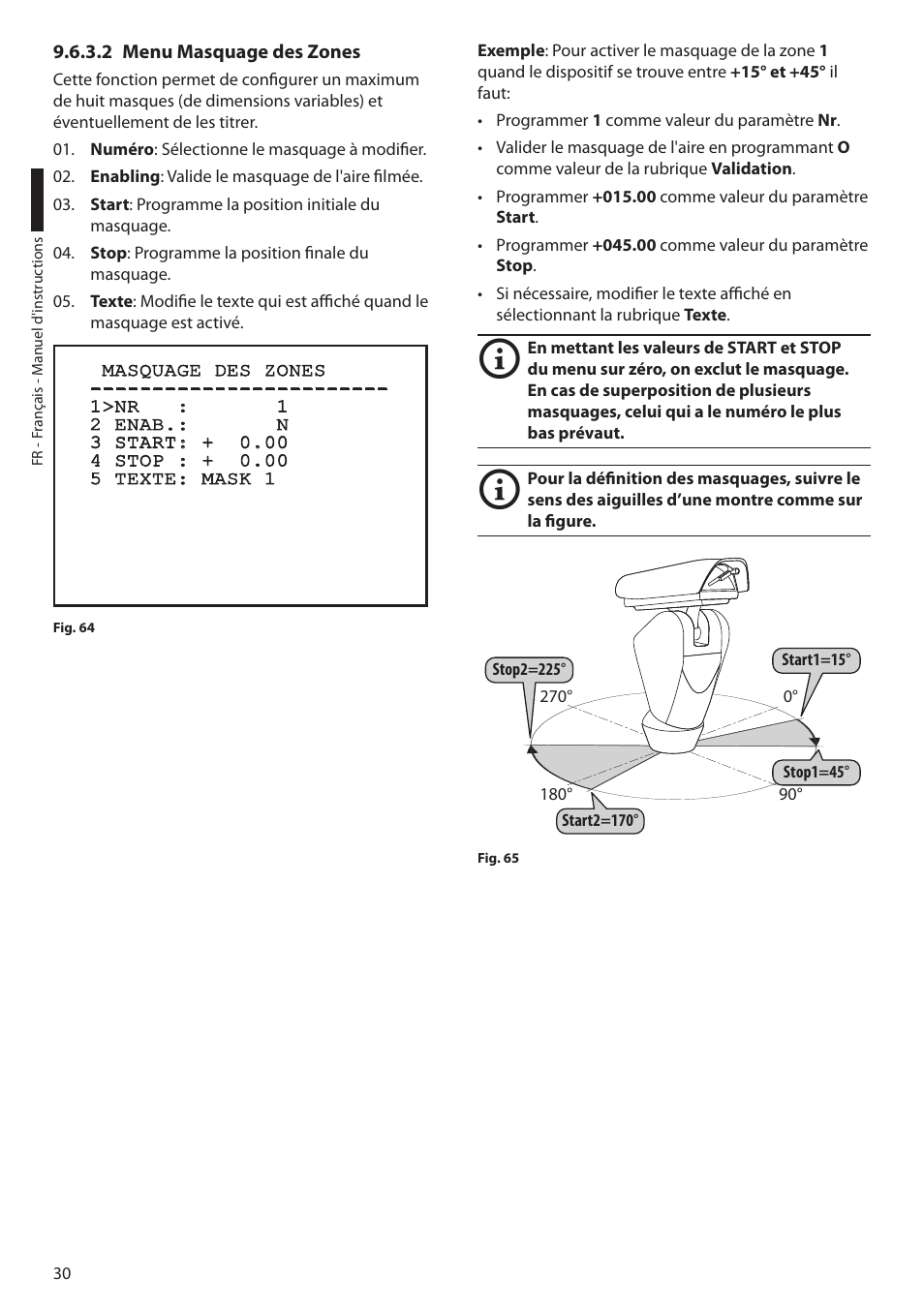 2 menu masquage des zones | Videotec ULISSE User Manual | Page 168 / 276