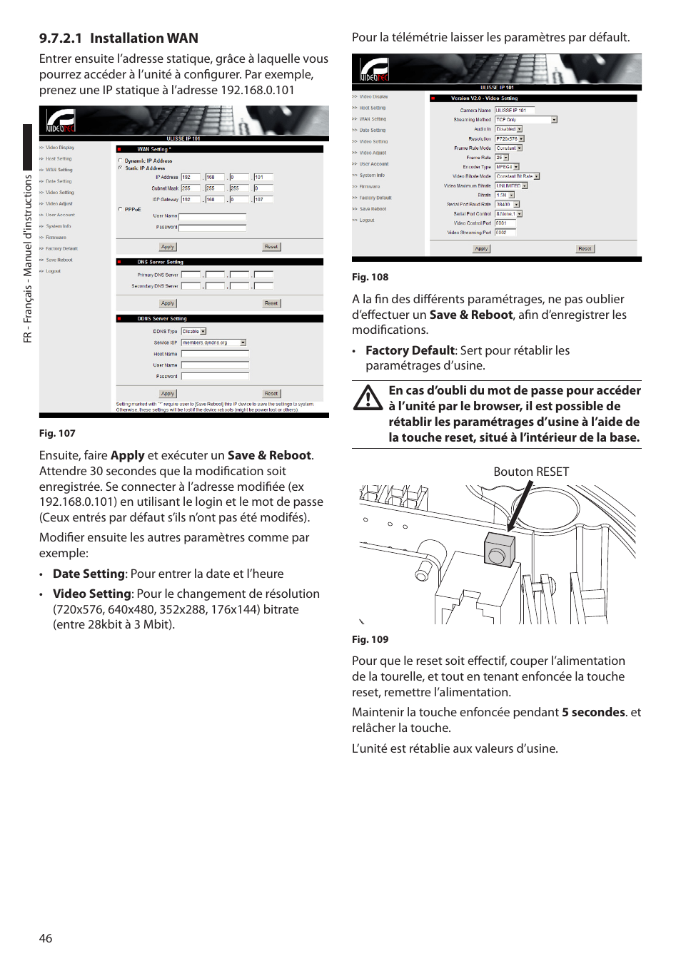 1 installation wan | Videotec ULISSE User Manual | Page 184 / 276