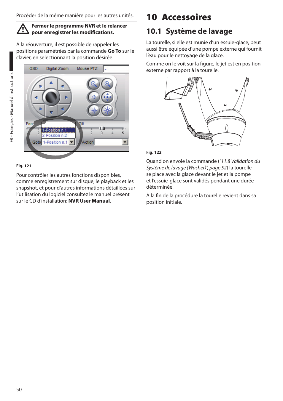 10 accessoires, 1 système de lavage | Videotec ULISSE User Manual | Page 188 / 276