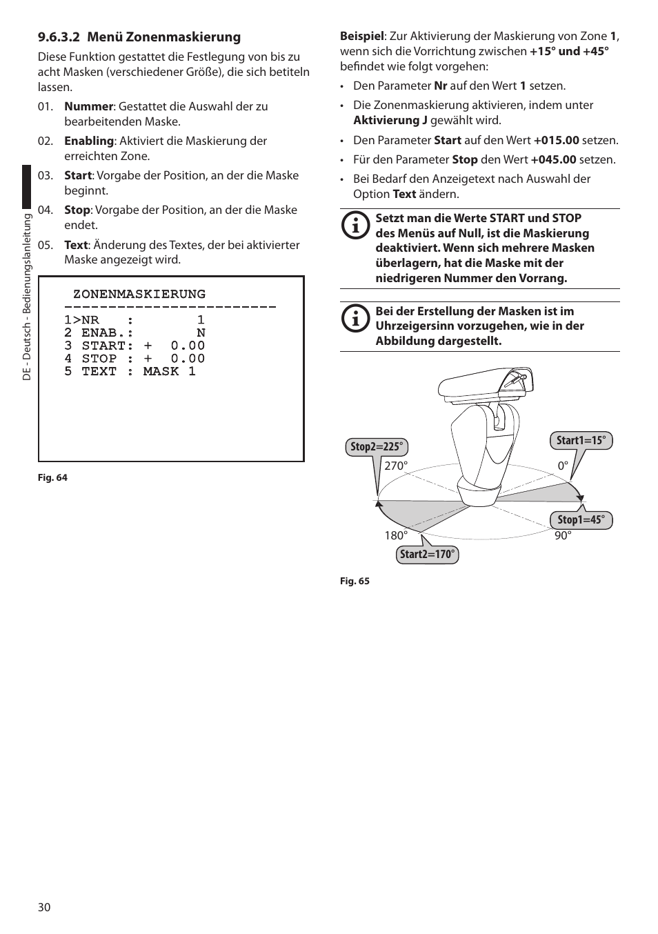 2 menü zonenmaskierung | Videotec ULISSE User Manual | Page 236 / 276