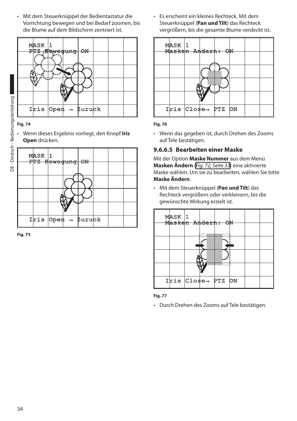 5 bearbeiten einer maske | Videotec ULISSE User Manual | Page 240 / 276