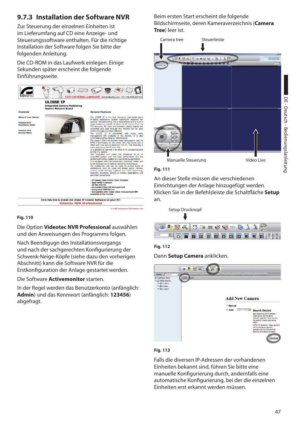 3 installation der software nvr | Videotec ULISSE User Manual | Page 253 / 276