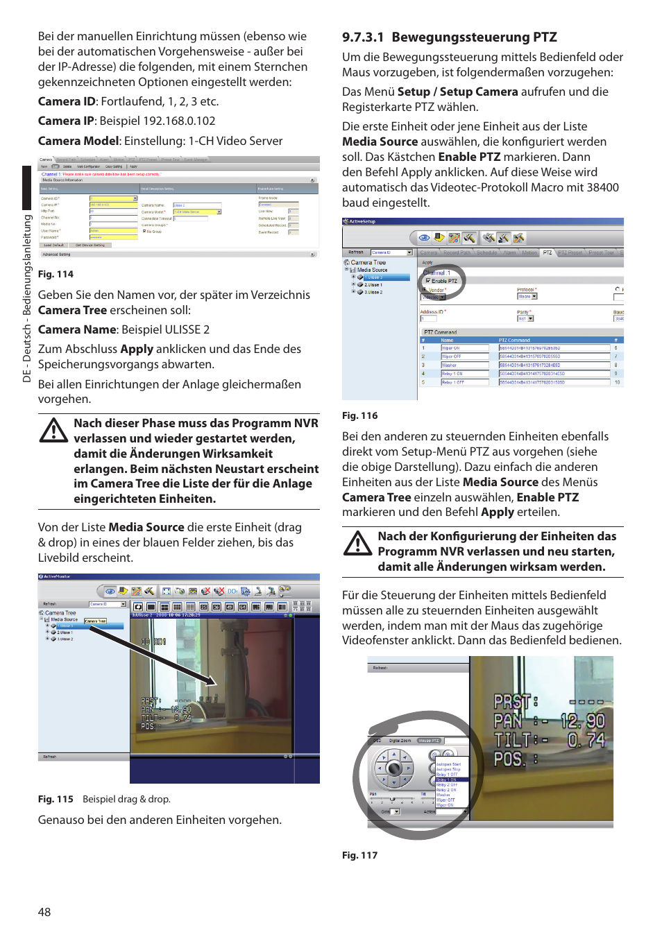1 bewegungssteuerung ptz | Videotec ULISSE User Manual | Page 254 / 276