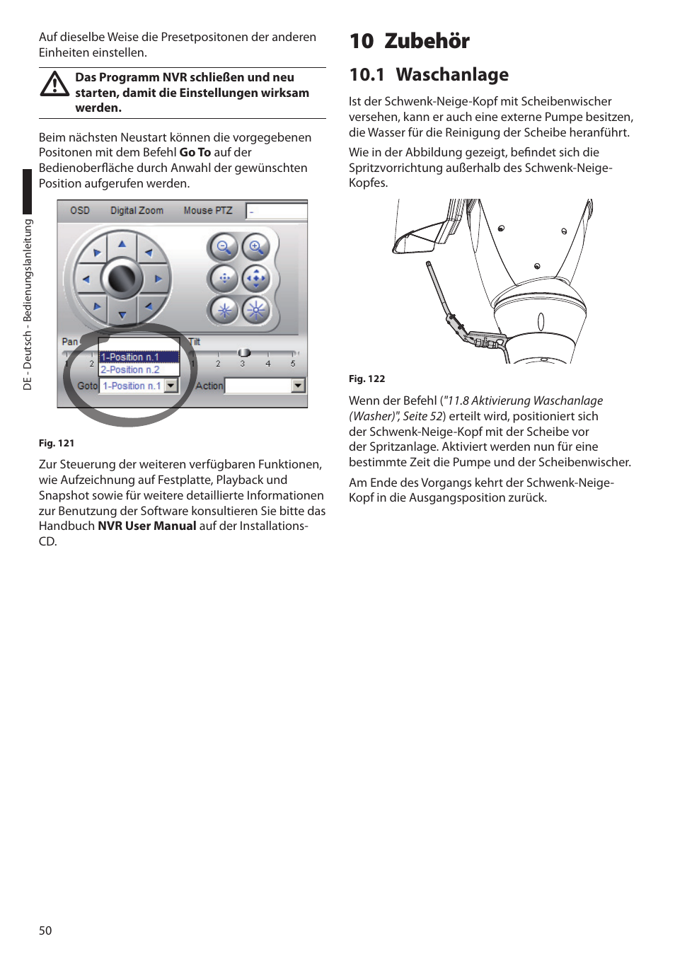 10 zubehör, 1 waschanlage | Videotec ULISSE User Manual | Page 256 / 276
