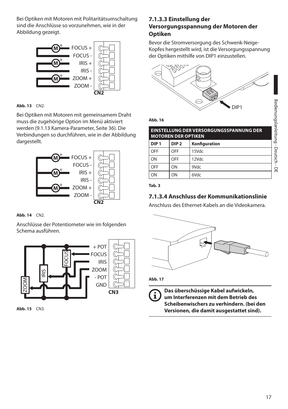 4 anschluss der kommunikationslinie | Videotec ULISSE NETCAM User Manual | Page 169 / 204
