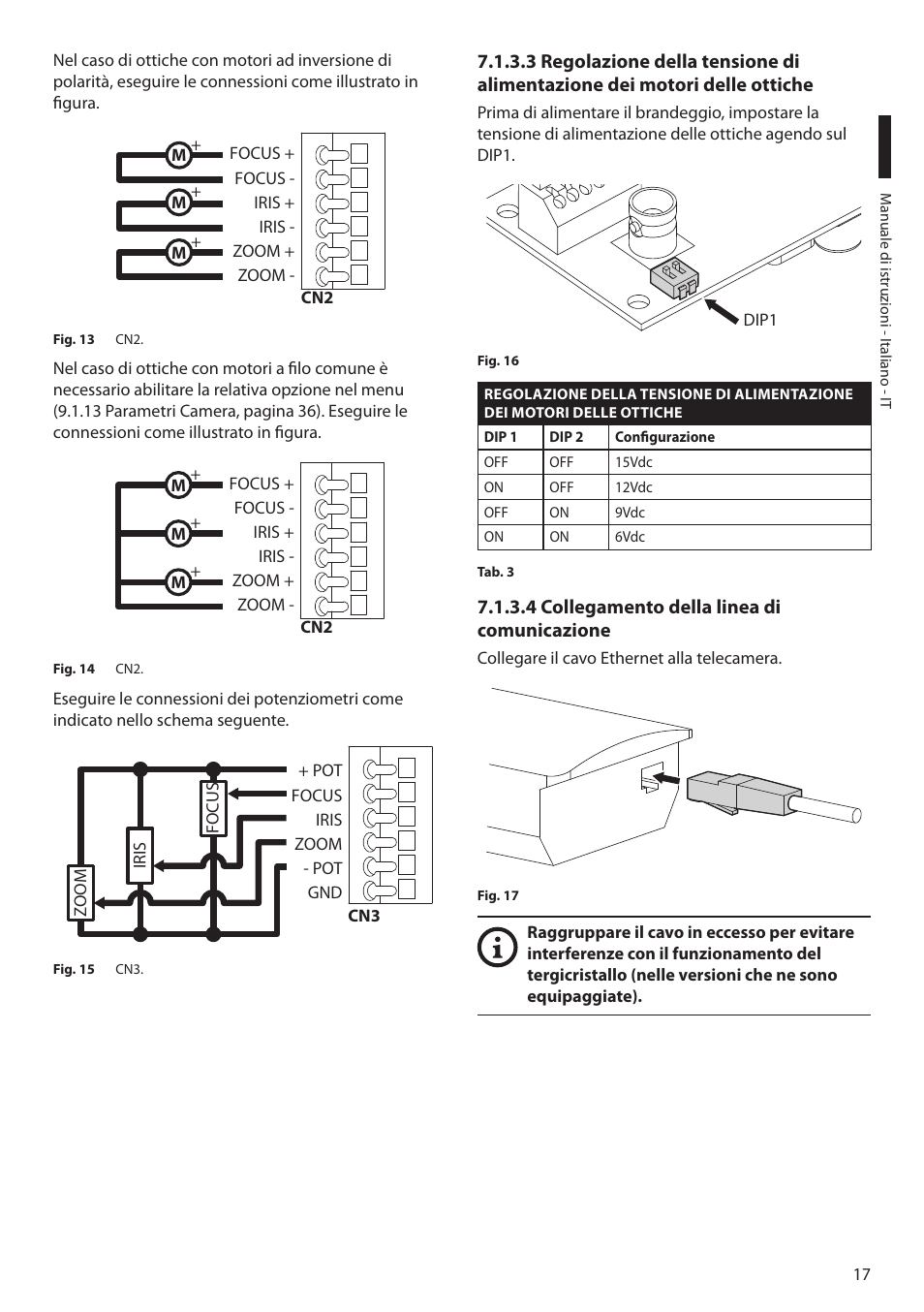 4 collegamento della linea di comunicazione | Videotec ULISSE NETCAM User Manual | Page 69 / 204