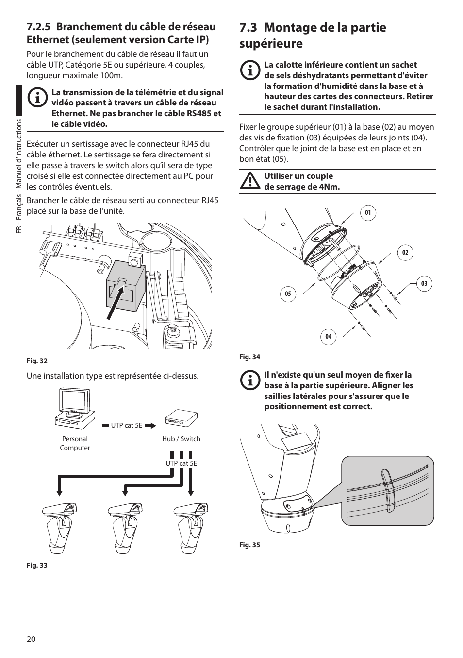 3 montage de la partie supérieure | Videotec ULISSE PLUS User Manual | Page 138 / 236