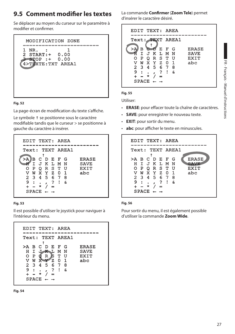 5 comment modifier les textes | Videotec ULISSE PLUS User Manual | Page 145 / 236