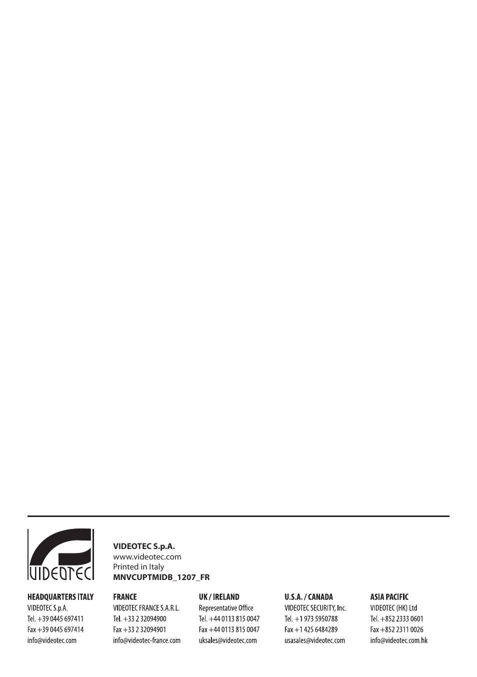 Videotec ULISSE PLUS User Manual | Page 176 / 236