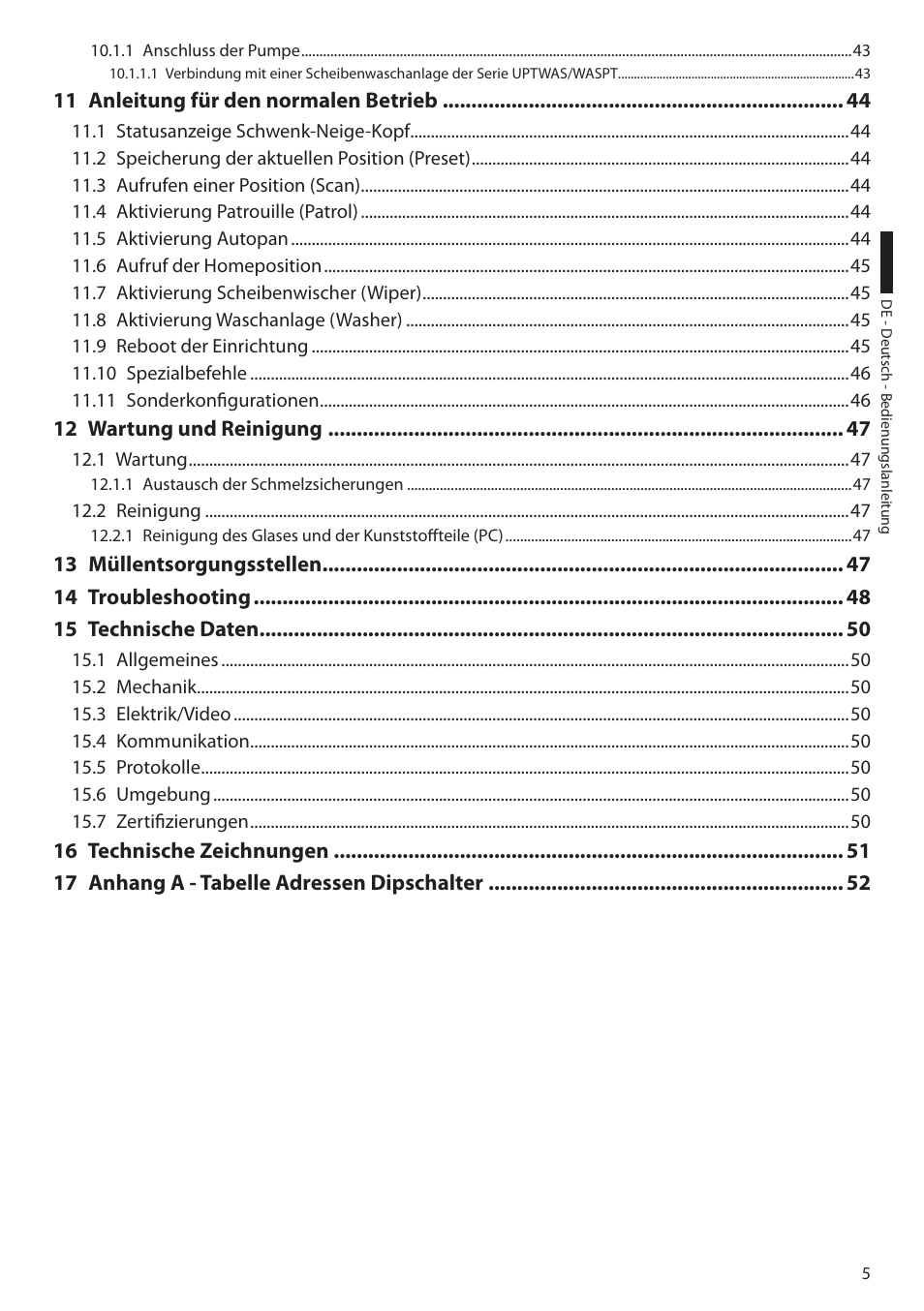 Videotec ULISSE PLUS User Manual | Page 181 / 236