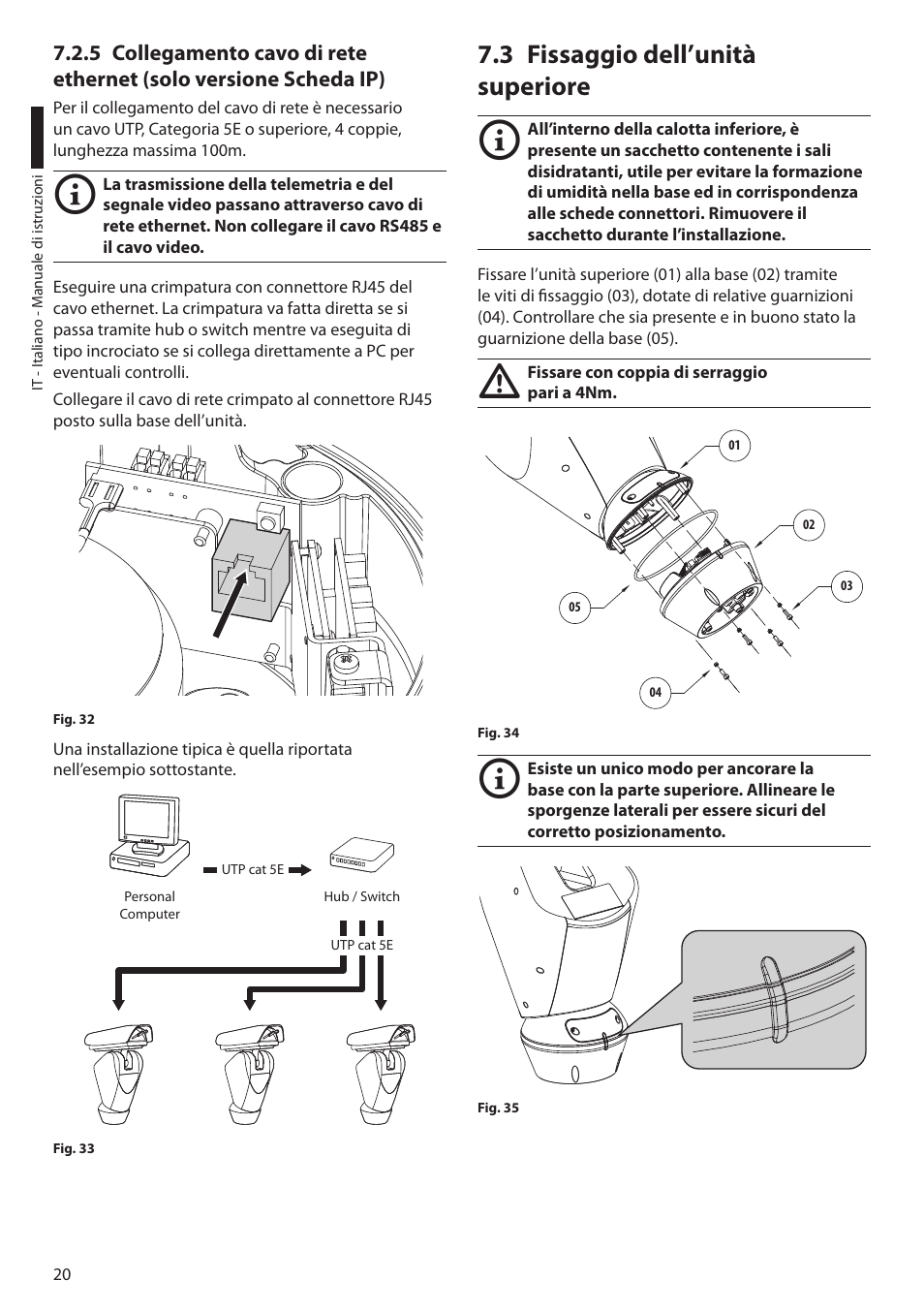 3 fissaggio dell’unità superiore | Videotec ULISSE PLUS User Manual | Page 80 / 236