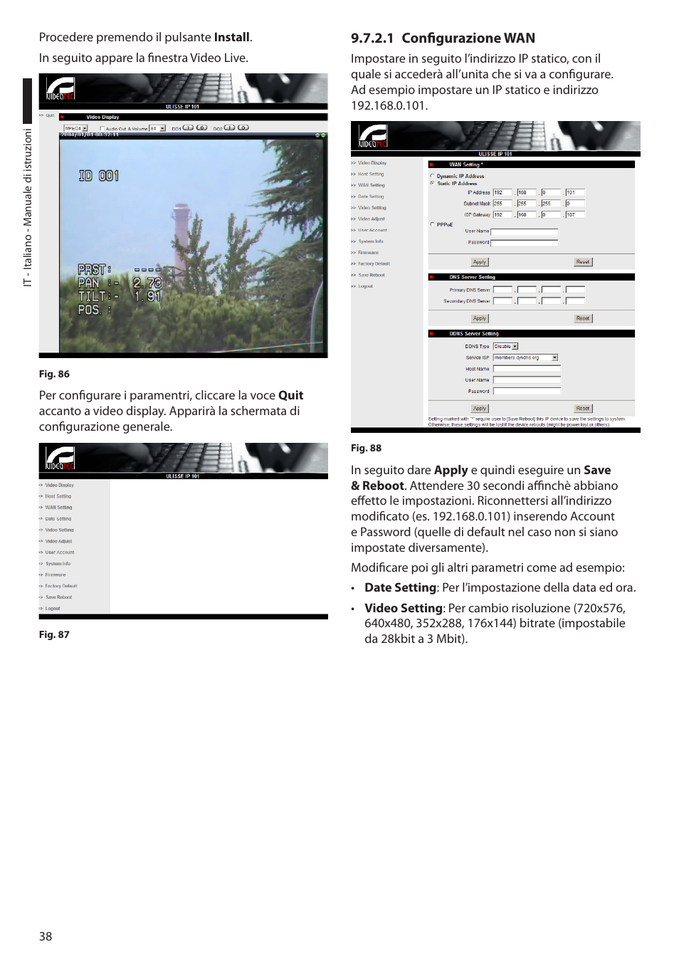 1 configurazione wan | Videotec ULISSE PLUS User Manual | Page 98 / 236