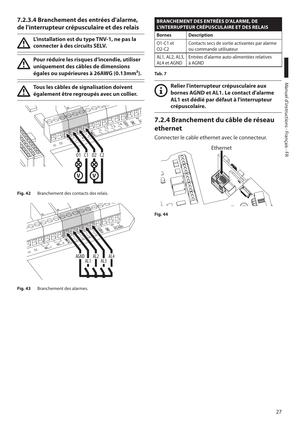 4 branchement du câble de réseau ethernet | Videotec ULISSE PLUS NETCAM User Manual | Page 125 / 196