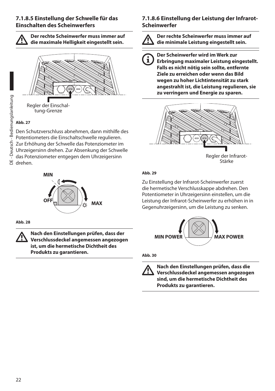 Videotec ULISSE PLUS NETCAM User Manual | Page 168 / 196