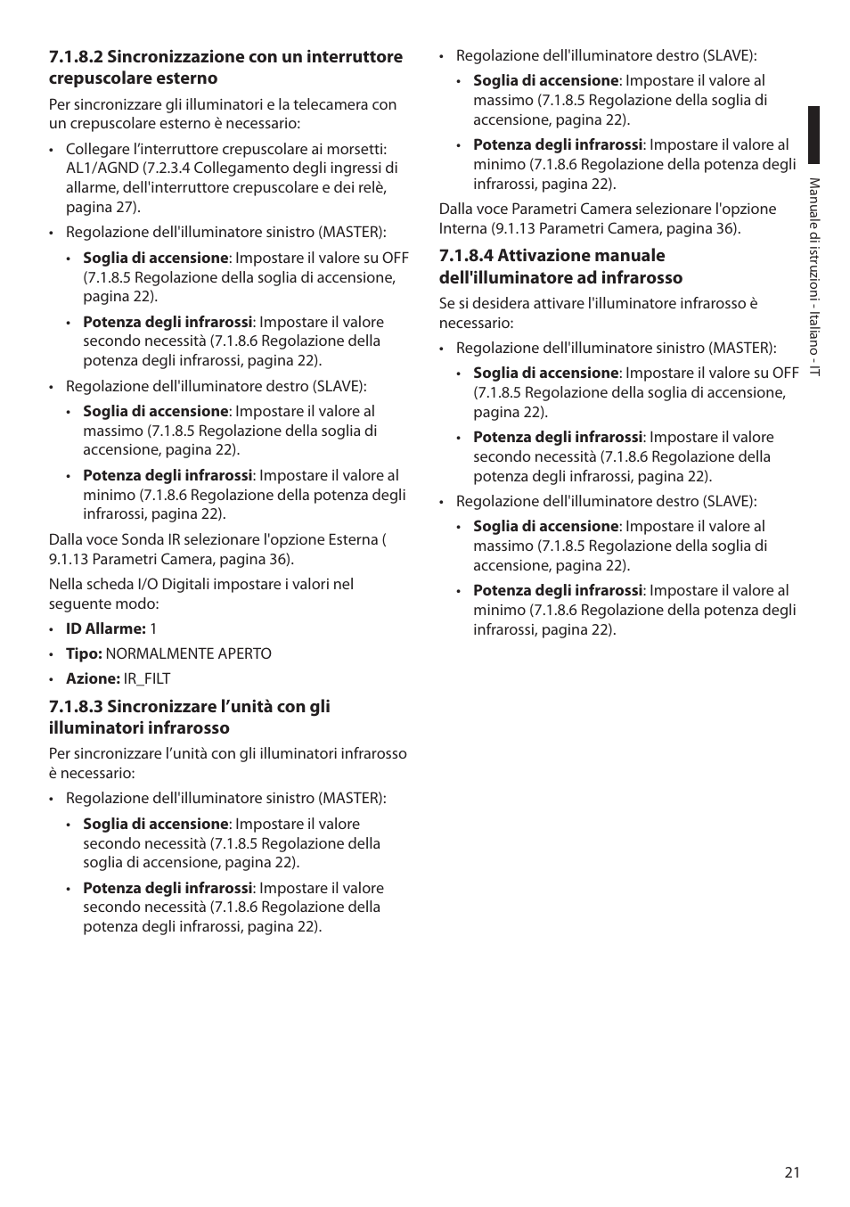 Videotec ULISSE PLUS NETCAM User Manual | Page 71 / 196