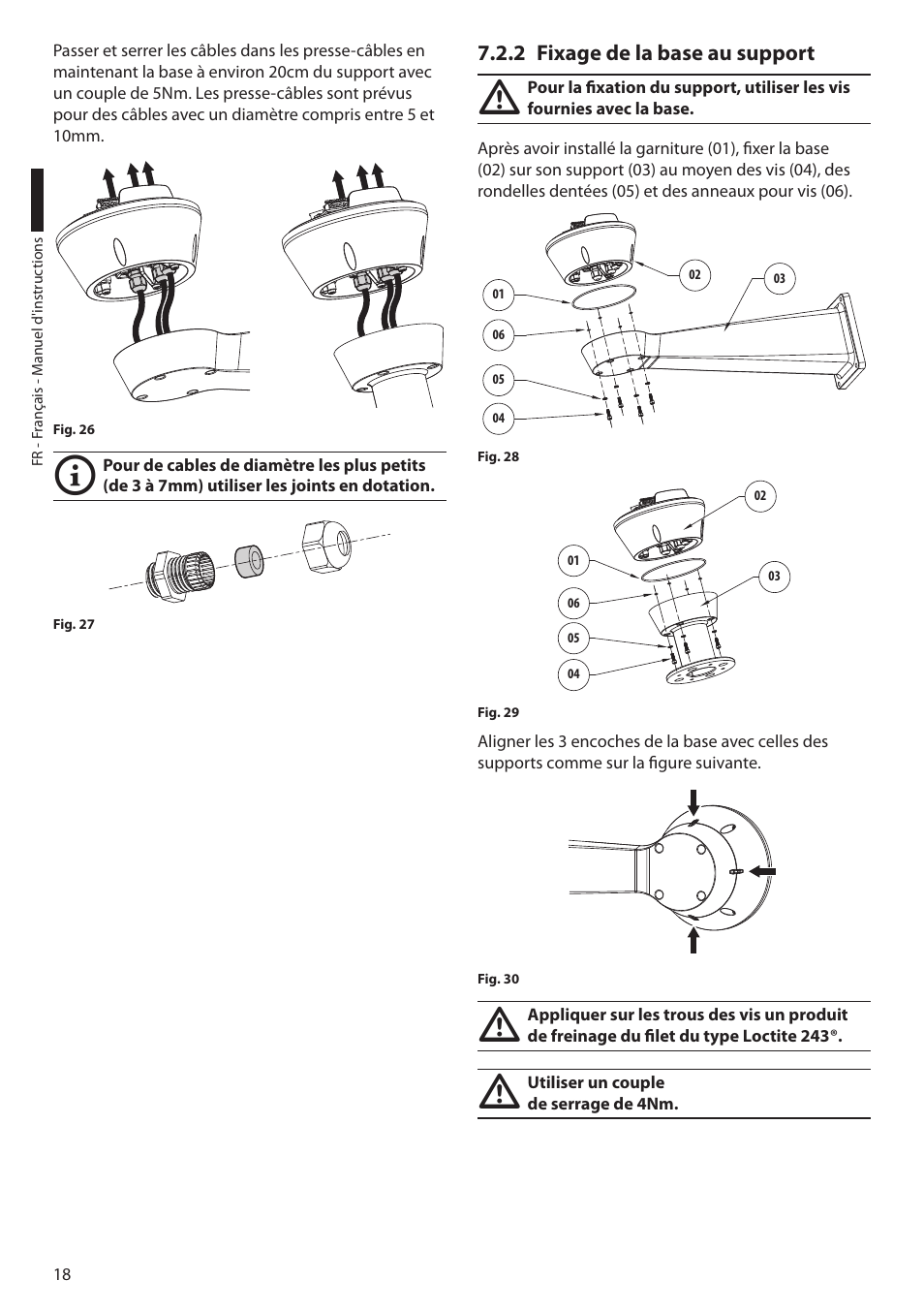 2 fixage de la base au support | Videotec ULISSE MAXI User Manual | Page 140 / 244