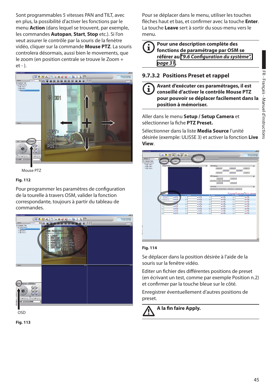 2 positions preset et rappel | Videotec ULISSE MAXI User Manual | Page 167 / 244