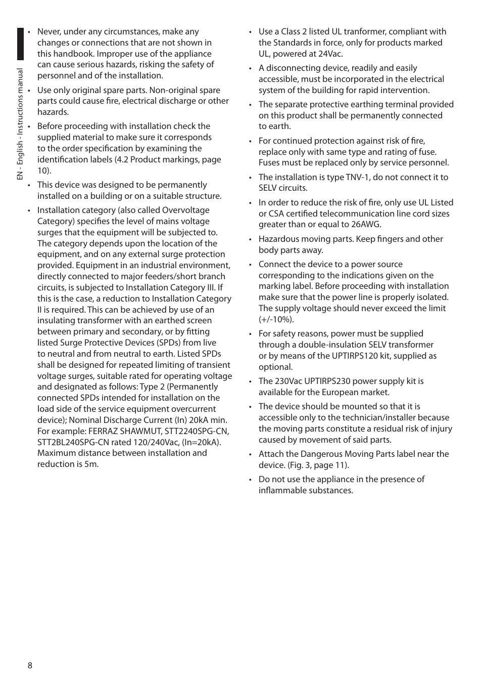 Videotec ULISSE MAXI NETCAM User Manual | Page 10 / 180