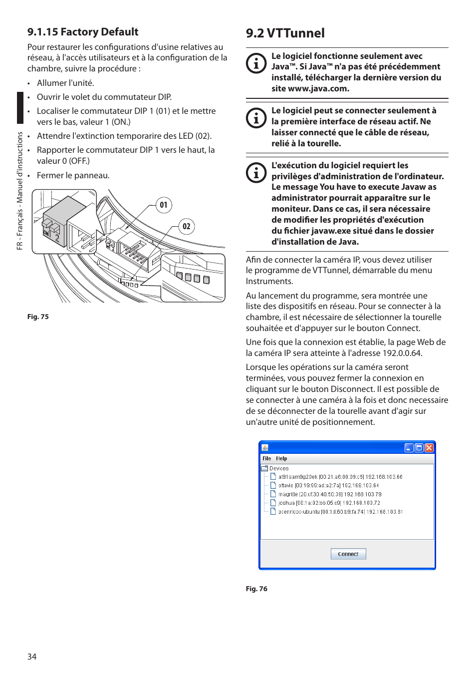 15 factory default, 2 vttunnel | Videotec ULISSE MAXI NETCAM User Manual | Page 124 / 180